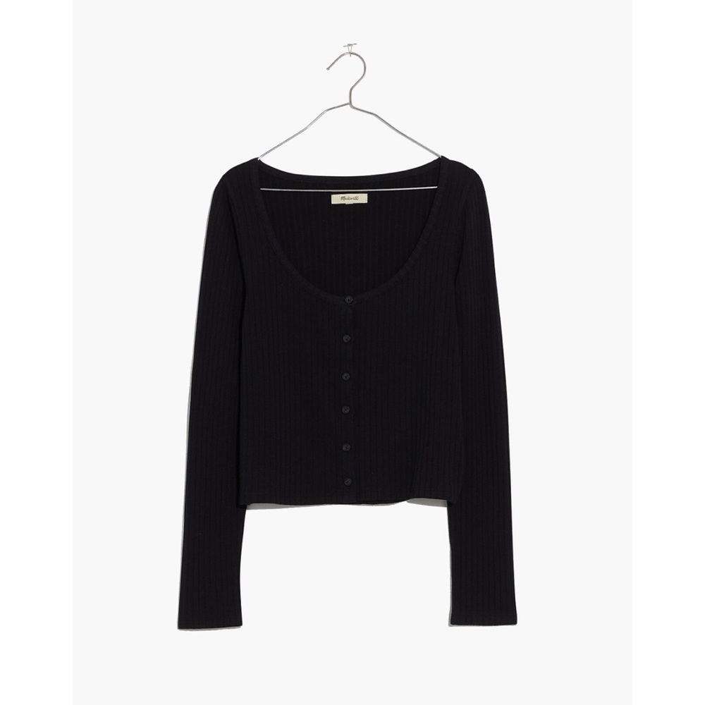 NWOT Madewell Ribbed Cardigan Cropped Tee